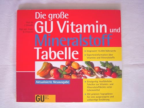 9783774241756: Die groe GU Vitamin und Mineralstoff Tabelle.