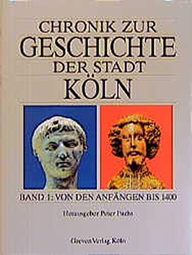 Chronik zur Geschichte der Stadt Köln. Band1: Von den Anfängen bis 1400. Mit 416 Abbildungen. Schutzumschlag und Grundlayout von Hermann Bischoff. - Fuchs, Peter (Hrsg.)