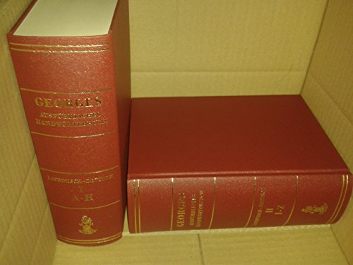 Ausführliches lateinisch - deutsches Handwörterbuch, 2 Bde. - Georges, Karl Ernst; Georges, Heinrich