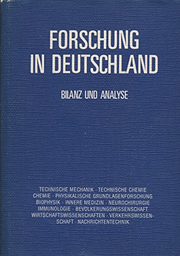 Beispielbild fr Forschung in Deutschland. Bilanz und Analyse zum Verkauf von Bernhard Kiewel Rare Books