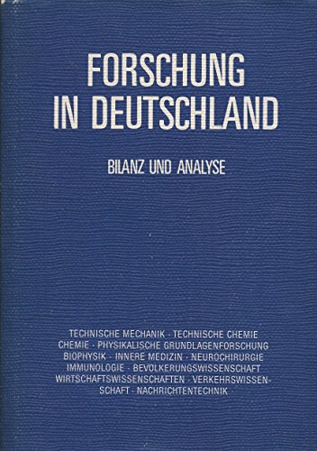 Imagen de archivo de Forschung in Deutschland. Bilanz und Analyse a la venta por Bernhard Kiewel Rare Books
