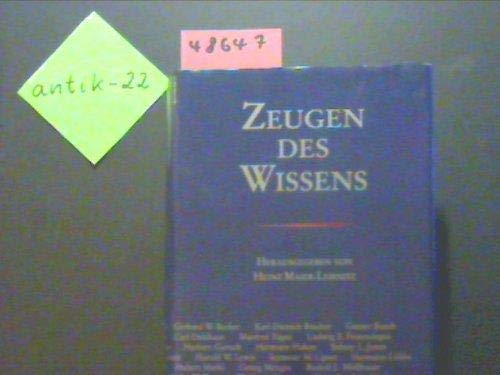 Beispielbild fr Zeugen des Wissens (German Edition) zum Verkauf von Better World Books