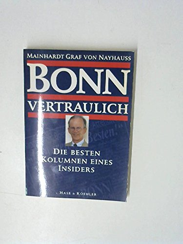 Beispielbild fr Bonn vertraulich zum Verkauf von medimops