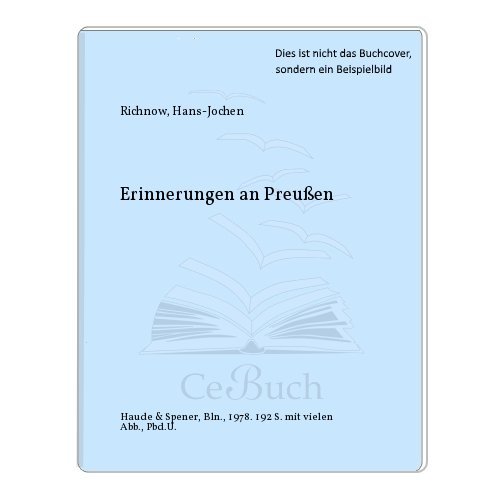 Stock image for Erinnerungen an Preuen for sale by Leserstrahl  (Preise inkl. MwSt.)