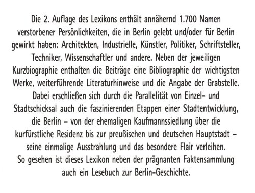 Beispielbild für Berliner Biographisches Lexikon zum Verkauf von medimops