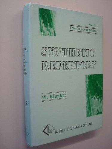 9783776008920: Synthetic Repertory: Psychic and General Symptoms of the Homoeopathic Materia Medica : Psychic Symptoms/3rd Improved Edition: 001