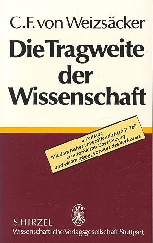 9783777604688: Die Tragweite der Wissenschaft, 2 Tle. in 1 Bd.