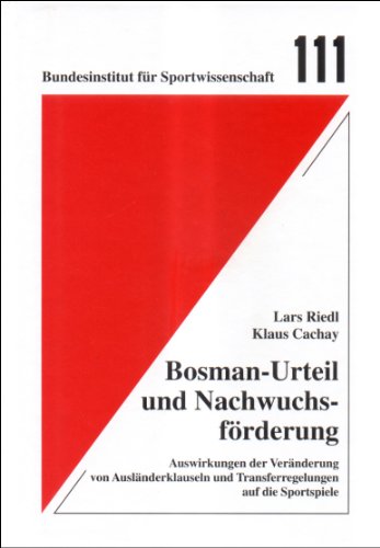 9783778009116: Bosman-Urteil und Nachwuchsfrderung.