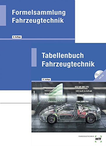 9783778235126: Paketangebot Tabellenbuch Fahrzeugtechnik und Formelsammlung Fahrzeugtechnik