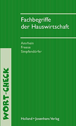Stock image for Amrhein, L: Fachbegriffe der Hauswirtschaft. for sale by Blackwell's