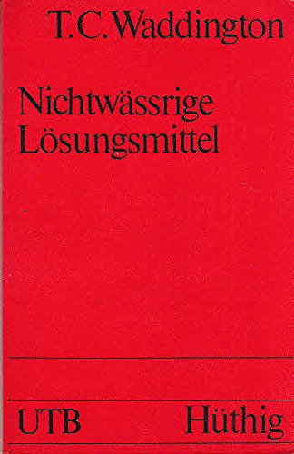 9783778502419: Nichtwssrige Lsungsmittel