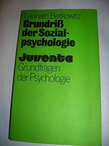 Imagen de archivo de Grundri der Sozialpsychologie. Grundfragen der Psychologie. a la venta por Wissenschaftliches Antiquariat Kln Dr. Sebastian Peters UG