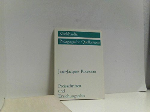 Beispielbild fr Preisschriften und Erziehungsplan Hrsg. von Prof. Dr. hermann Rhrs. zum Verkauf von Kepler-Buchversand Huong Bach