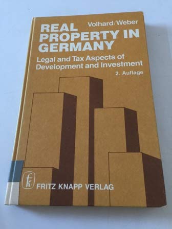 Real Property in Germany gebundene Ausgabe (englisch) - Volhard, R. and D. Weber