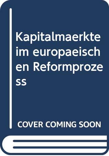 Beispielbild fr Kapitalmrkte im europischen Reformproze. zum Verkauf von Antiquariat Eule
