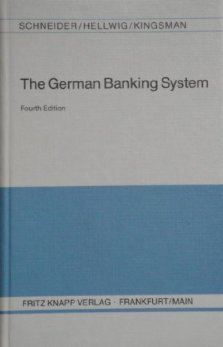 Imagen de archivo de The German Banking System. a la venta por Antiquariat Eule