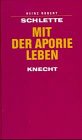 Stock image for Mit der Aporie leben for sale by medimops