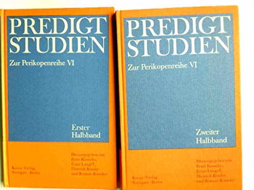 Beispielbild fr Predigtstudien Perikopenreihe VI, Zweiter Halbband (Predigtstudien) zum Verkauf von Versandantiquariat Felix Mcke