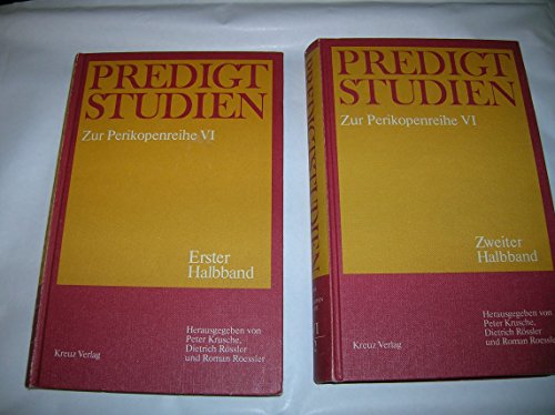 Beispielbild fr Predigtstudien - Zur Perikopenreihe VI, Zweiter Halbband zum Verkauf von Harle-Buch, Kallbach