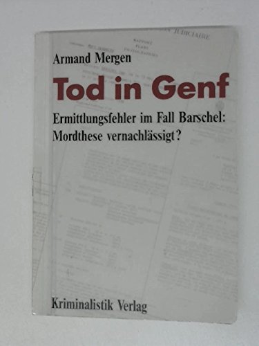 Imagen de archivo de Tod in Genf a la venta por DER COMICWURM - Ralf Heinig