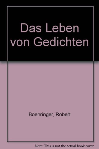 9783783501001: Das Leben von Gedichten (German Edition)