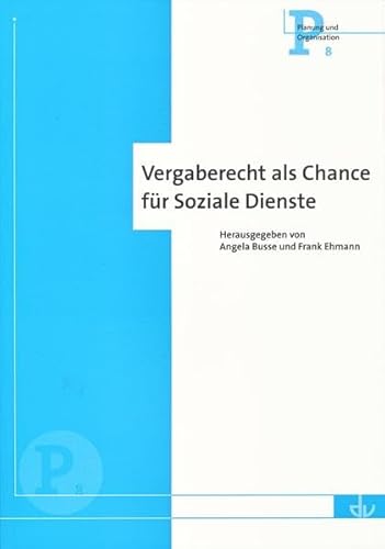 Beispielbild fr Vergaberecht als Chance fr Soziale Dienste: Reihe Planung und Organisation von Angela Busse und Frank Ehmann Sozialrecht und die Finanzierungsformen von Sozialleistungen tarieren sich neu aus. Eine zentrale Frage ist die Anwendung von Vergaberecht auf die Erbringung sozialer Dienstleistungen durch freie und gewerbliche Trger. Sowohl auf dogmatischer als auch auf strategischer Ebene war seitens der Frsprecher des Sozialrechts eine starke Ablehnung hinsichtlich des Einzugs des Vergaberechts in die Erbringung sozialer Dienstleistungen zu verzeichnen. Der Gesetzgeber hingegen hat in einigen Sozialleistungsbereichen vollendete Tatsachen geschaffen und angeordnet, dass soziale Leistungen nach Vergaberecht realisiert werden. In diesem Sinne gehen die Beitrge dieser Tagungsdokumentation der Frage nach, ob das Vergaberecht, wenn es richtig verstanden und sinnvoll angewendet wird, derzeit schon eine Chance fr die Realisierung von sozialen Leistungen bietet. Insbesondere unter dem Aspekt der zum Verkauf von BUCHSERVICE / ANTIQUARIAT Lars Lutzer