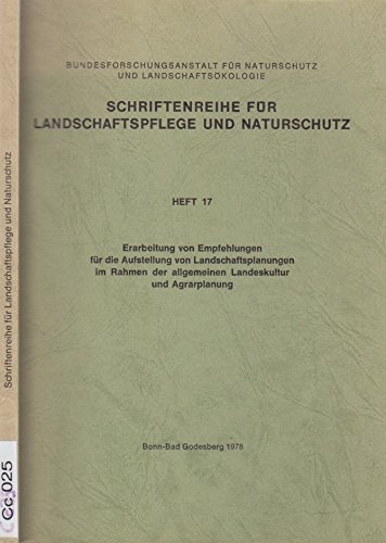 Beispielbild fr Erarbeitung von Empfehlungen fr die Aufstellung von Landschaftsplanungen im Rahmen der allgemeinen Landeskultur und Agrarplanung Bundesamt f. Naturschutz and Zvolsky, Zdenek zum Verkauf von BUCHSERVICE / ANTIQUARIAT Lars Lutzer