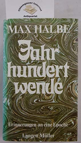 Beispielbild fr Jahrhundertwende: Erinnerungen an eine Epoche (German Edition) zum Verkauf von A Squared Books (Don Dewhirst)