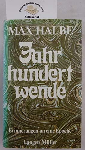 Imagen de archivo de Jahrhundertwende: Erinnerungen an eine Epoche (German Edition) a la venta por A Squared Books (Don Dewhirst)