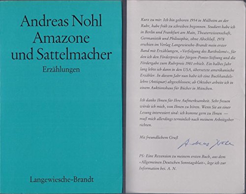 Stock image for Amazone und Sattelmacher. Erzhlungen. for sale by Steamhead Records & Books