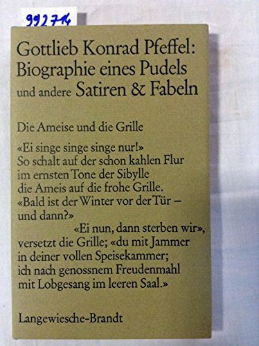Biographie eines Pudels und andere Satiren und Fabeln - Schäfer Walter, E, E Schäfer Walter K Pfeffel Gottlieb u. a.