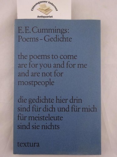 Poems. Gedichte. (9783784605456) by E.E. Cummings