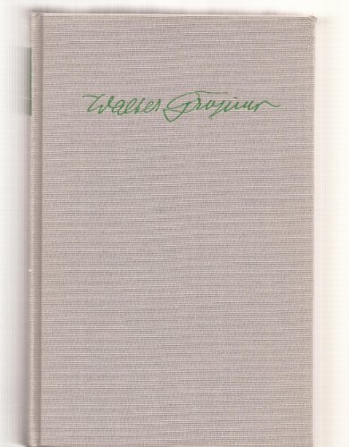 9783786113980: Walter Gropius. Der Mensch und sein Werk. Band 2