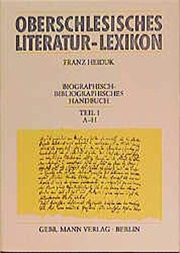 Stock image for Oberschlesisches Literatur-Lexikon for sale by Antiquariat Walter Nowak