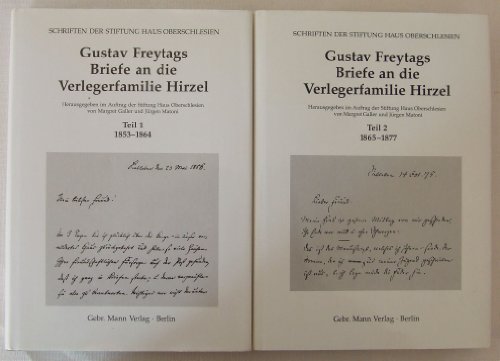 Imagen de archivo de Gustav Freytags Briefe an die Verlegerfamilie Hirzel, Tl.1, 1853-1864 a la venta por Antiquariat Armebooks