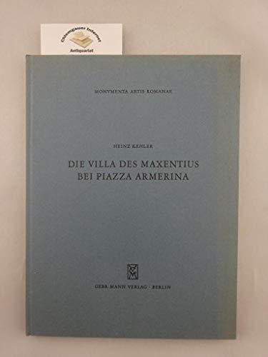 9783786121855: Monvmenta Artis Romanae: Die Villa des Maxentius Bei Piazza Armerina (Volume 12)