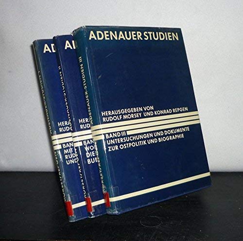9783786703358: Adenauer-Studien I