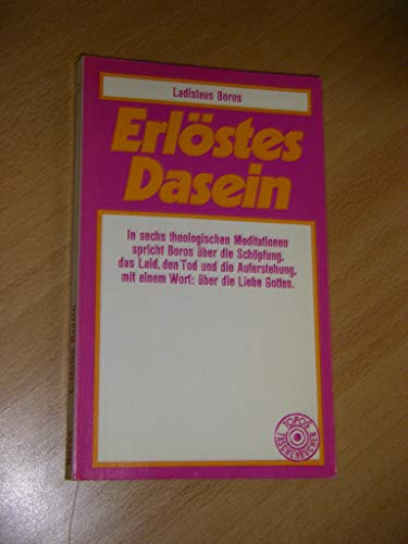 Stock image for Erlstes Dasein. Theologische Betrachtungen. for sale by Versandantiquariat Felix Mcke