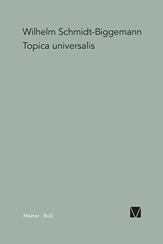 9783787305681: Topica Universalis: Eine Modellgeschichte humanistischer und barocker Wissenschaft: 1