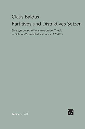 Beispielbild fr Partitives und Distriktives Setzen (Paradeigmata 2) zum Verkauf von Green Ink Booksellers