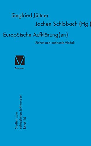 9783787310791: Europische Aufklrung(en) (Studien Zum Achtzehnten Jahrhundert) (German Edition)