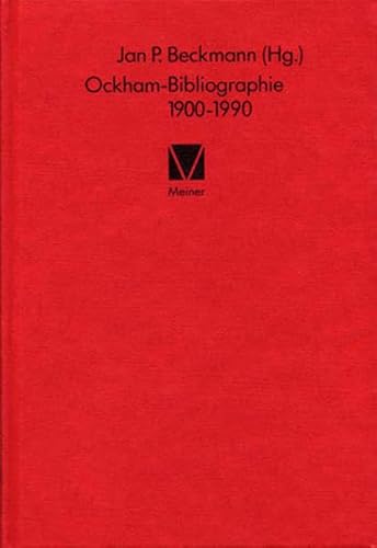 9783787311033: Ockham - Bibliographie 1900 - 1990