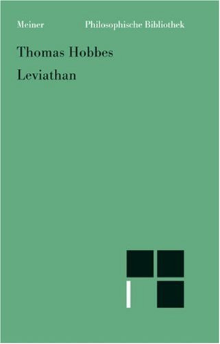 9783787313037: Leviathan. Aus dem Englischen bertragen, mit einer Einfhrung hrsg. (=Philosophische Bibliothek, Band 491).