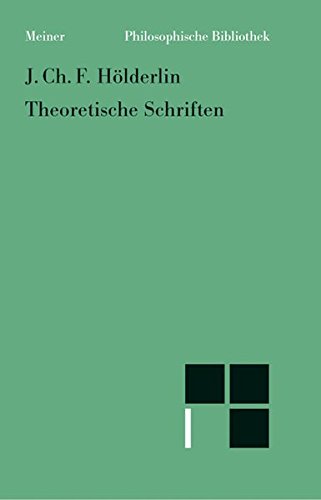 9783787313273: Hlderlin, J: Theoretische Schriften