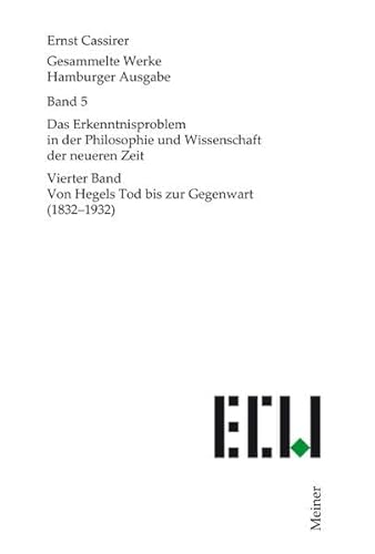 9783787314058: Cassirer, E: Gesammelte Werke. Hamburger Ausgabe / Das Erken