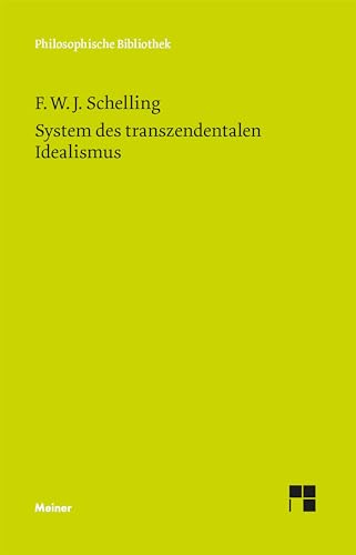 Beispielbild fr System des transzendentalen Idealismus -Language: german zum Verkauf von GreatBookPrices