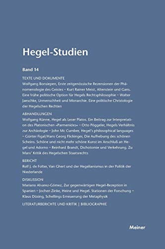 Stock image for Hegel-Studien Band 14 for sale by Recycle Bookstore