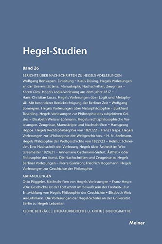 Imagen de archivo de Hegel-Studien / Hegel-Studien Band 26 (1991) a la venta por Chiron Media