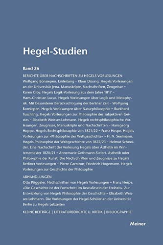 Stock image for Hegel-Studien / Hegel-Studien Band 26 (1991) for sale by Chiron Media