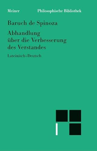 Stock image for Abhandlung ber die Verbesserung des Verstandes for sale by GreatBookPrices